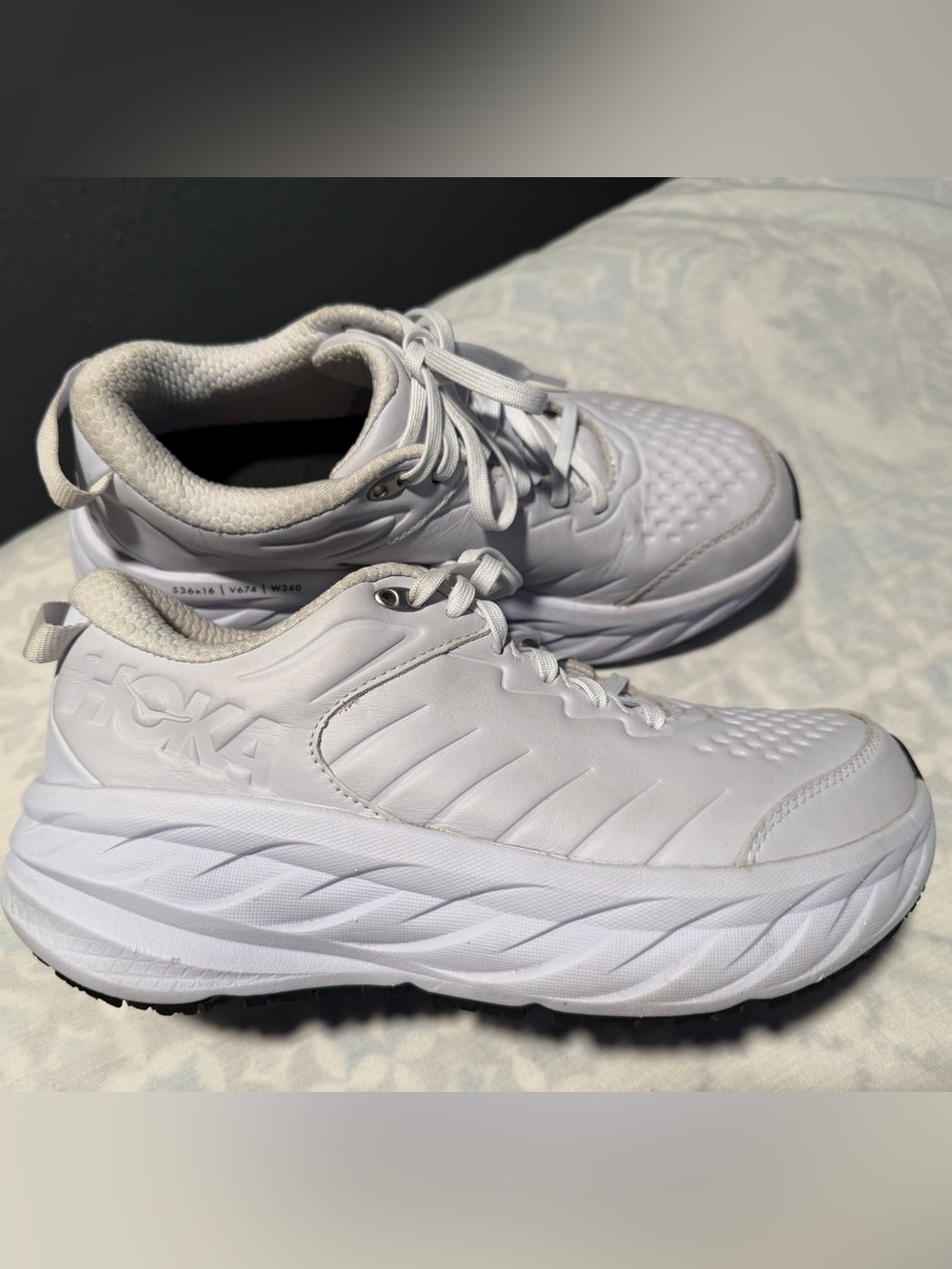 Hoka  Bondi SR White Women's Plush Cushion Running Sneakers size 8.5
